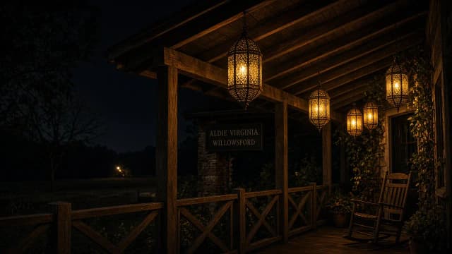 Diwali light installation in Aldie, VA by Light DMV — pergola lantern canopy
