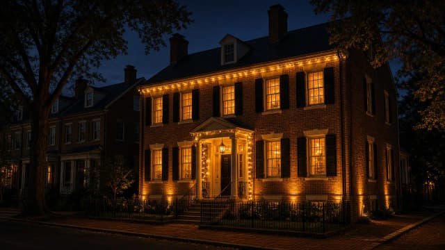 Diwali light installation in Leesburg, VA by Light DMV — full-home Festival of Lights install