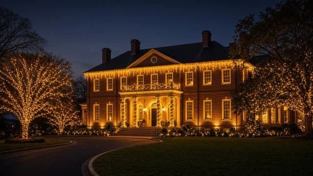 Diwali light installation in McLean, VA by Light DMV — full-home Festival of Lights install