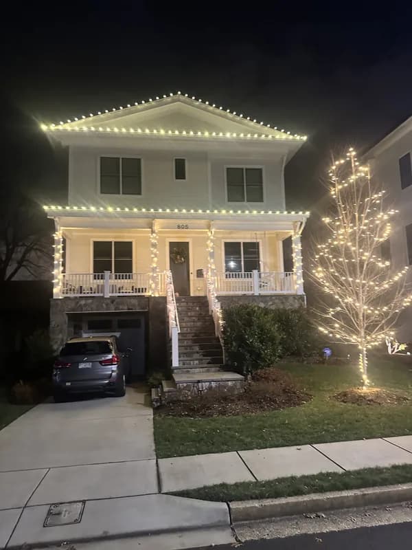 Christmas light installation in Arlington, Virginia by Light DMV — professional holiday lighting service