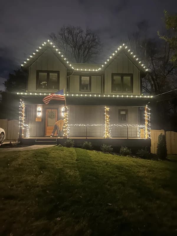 Christmas light installation in Arlington, Virginia by Light DMV — professional holiday lighting service