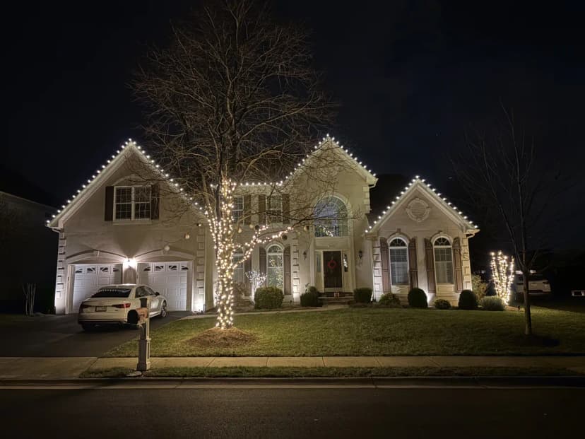 Christmas light installation in Ashburn, Virginia by Light DMV — professional holiday lighting service