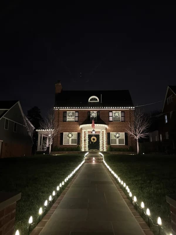 Christmas light installation in Chevy Chase, Washington, DC by Light DMV — professional holiday lighting service