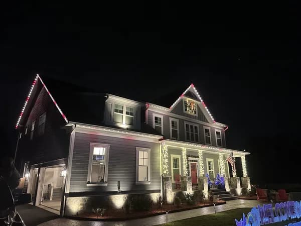 Christmas light installation in Chevy Chase, Washington, DC by Light DMV — professional holiday lighting service