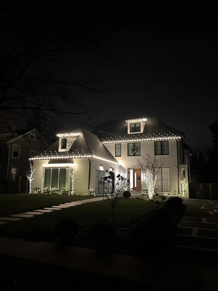 Christmas light installation in Chevy Chase, Maryland by Light DMV — professional holiday lighting service