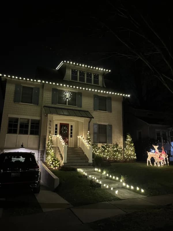 Christmas light installation in Chevy Chase, Maryland by Light DMV — professional holiday lighting service