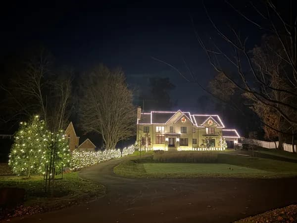 Christmas light installation in Foxhall, DC — LightDMV