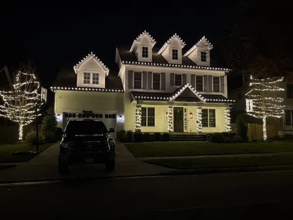 Christmas light installation in Foxhall, Washington, DC by Light DMV — professional holiday lighting service