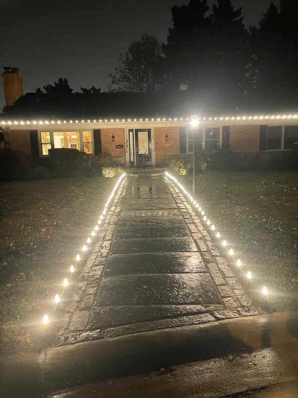 Christmas light installation in Foxhall, DC — LightDMV