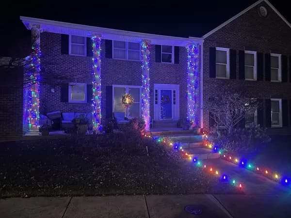 Christmas light installation in Great Falls, Virginia by Light DMV — professional holiday lighting service