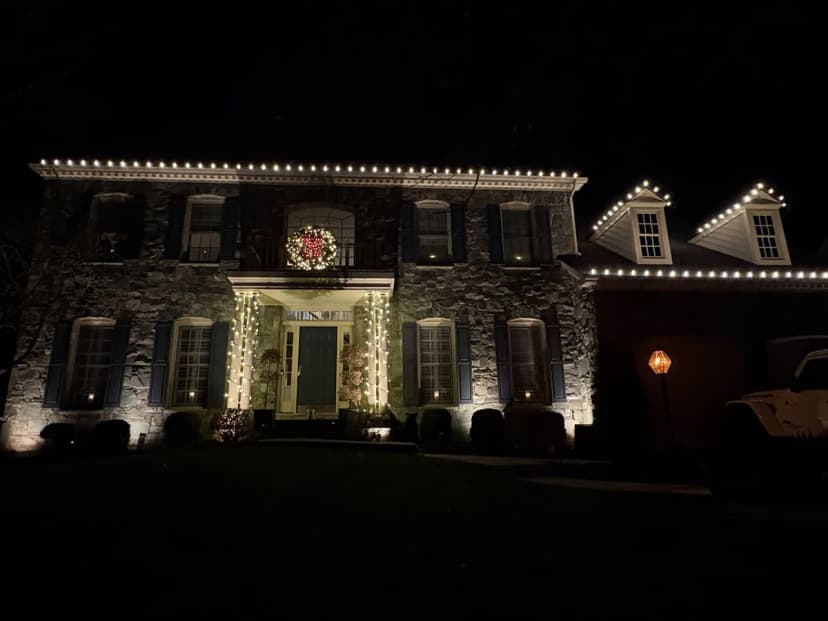 Christmas light installation in Leesburg, Virginia by Light DMV — professional holiday lighting service