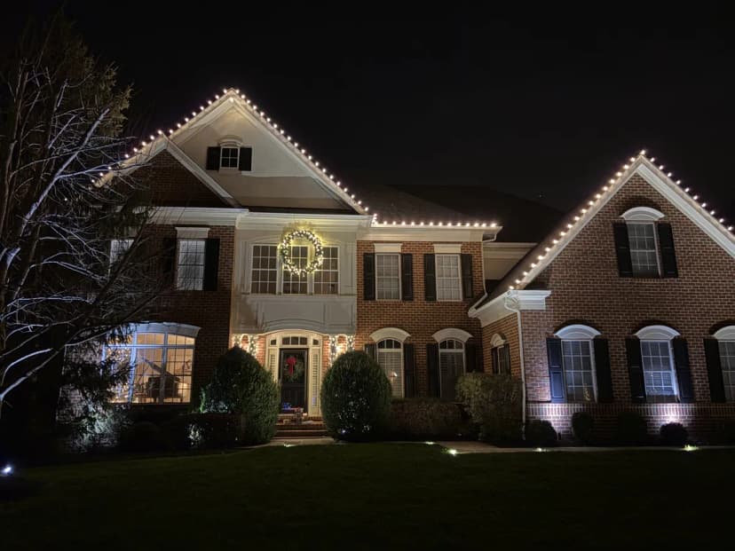 Christmas light installation in Leesburg, Virginia by Light DMV — professional holiday lighting service