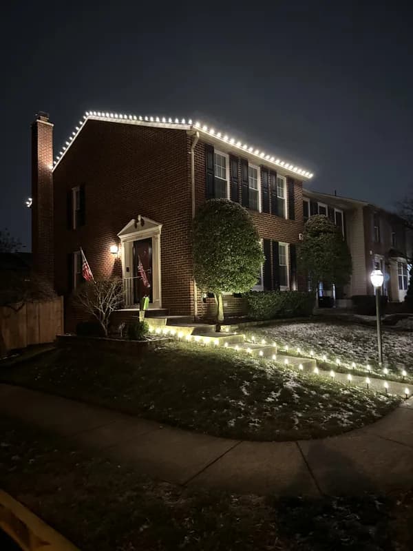 Christmas light installation in Leesburg, Virginia by Light DMV — professional holiday lighting service