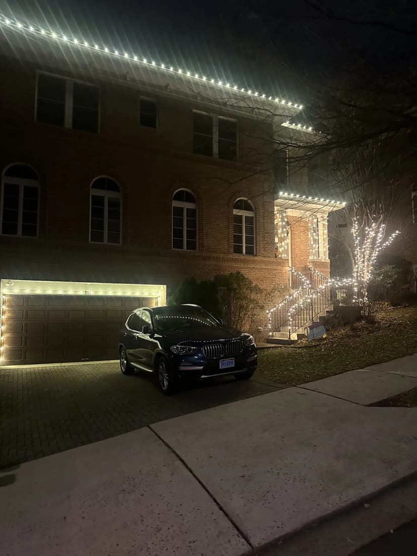 Christmas light installation in Palisades, Washington, DC by Light DMV — professional holiday lighting service