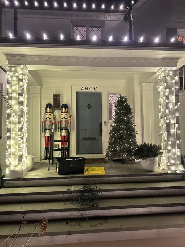 Christmas light installation in Palisades, Washington, DC by Light DMV — professional holiday lighting service