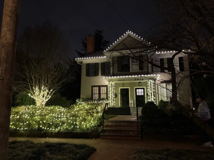 Christmas light installation in Spring Valley, Washington, DC by Light DMV — professional holiday lighting service
