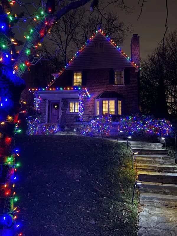 Christmas light installation in Spring Valley, Washington, DC by Light DMV — professional holiday lighting service