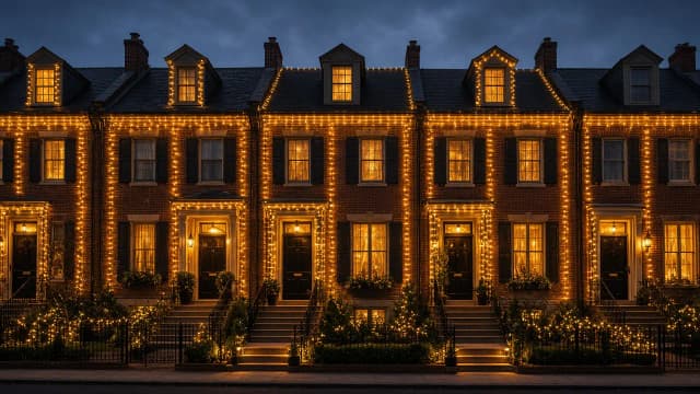 Diwali light installation in Arlington, VA by Light DMV — full-home Festival of Lights install