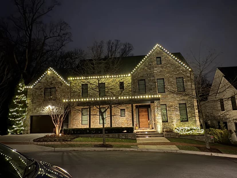Christmas light installation in Georgetown, Washington, DC by Light DMV — professional holiday lighting service