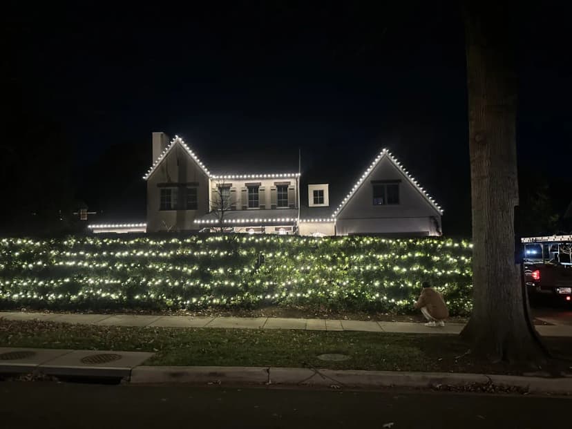 Christmas light installation in Tenleytown, DC — LightDMV