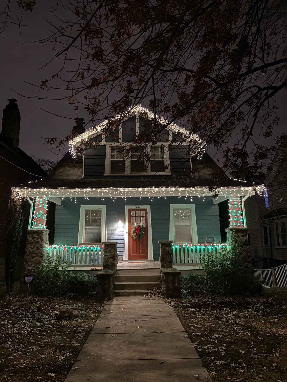 Christmas light installation in Columbia Heights, DC — LightDMV