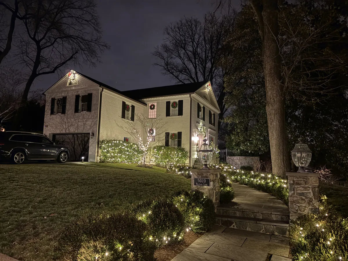 Christmas light installation in Spring Valley, DC — LightDMV