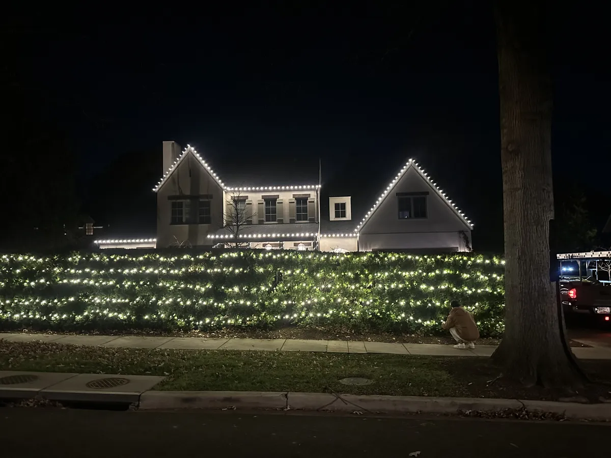 Christmas light installation in Tenleytown, DC — LightDMV