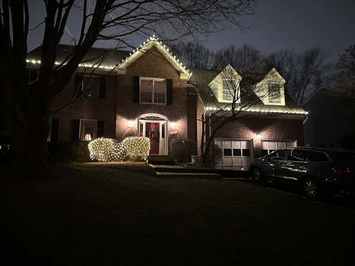 Christmas light installation in Vienna, VA — LightDMV